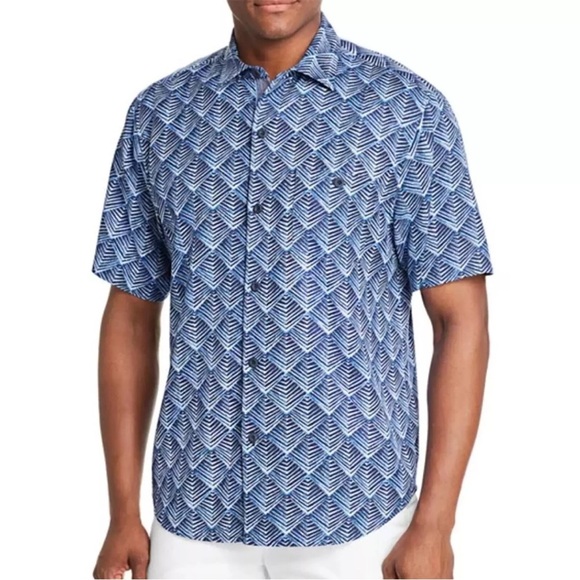 Tommy Bahama Other - NWOT Tommy Bahama Agave Tiles Silk Short-Sleeve Classic Fit Camp Shirt Blue M